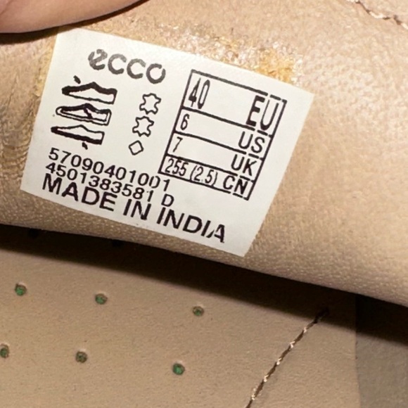 NWOT Ecco men’s black leather slip on loafers 40 6 office business casual - Picture 8 of 12